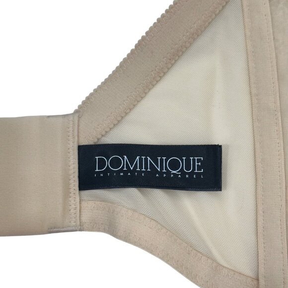 Dominique Womens Lace Longline Strapless Bra Bustier 32C Beige Adj Back Closure - Picture 3 of 11